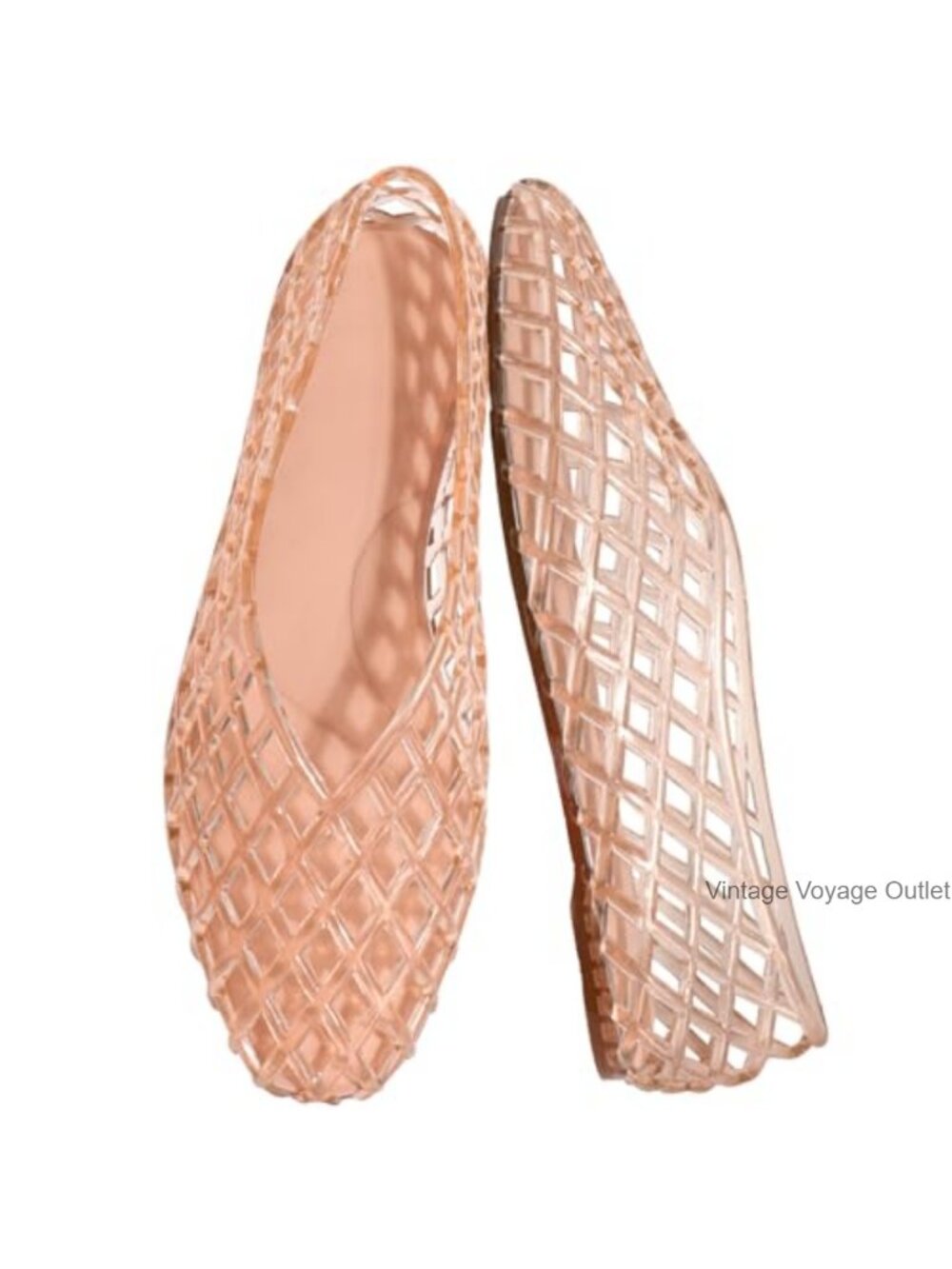Women's Jelly Ballet Flats Comfortable Mary Jane Mesh Slip-On Lightweight